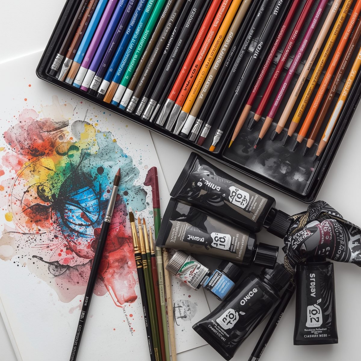 Paint brushes collection